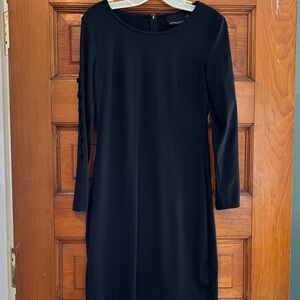 Cynthia Rowley Classic Black Long Sleeve Dress with Button Detail on Sleeves
